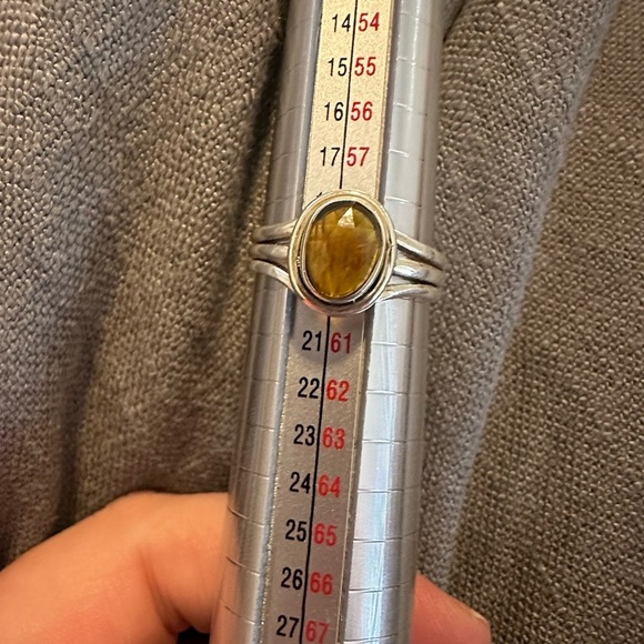 Yellow Tourmaline Sterling Silver Ring - Picture 2 of 7